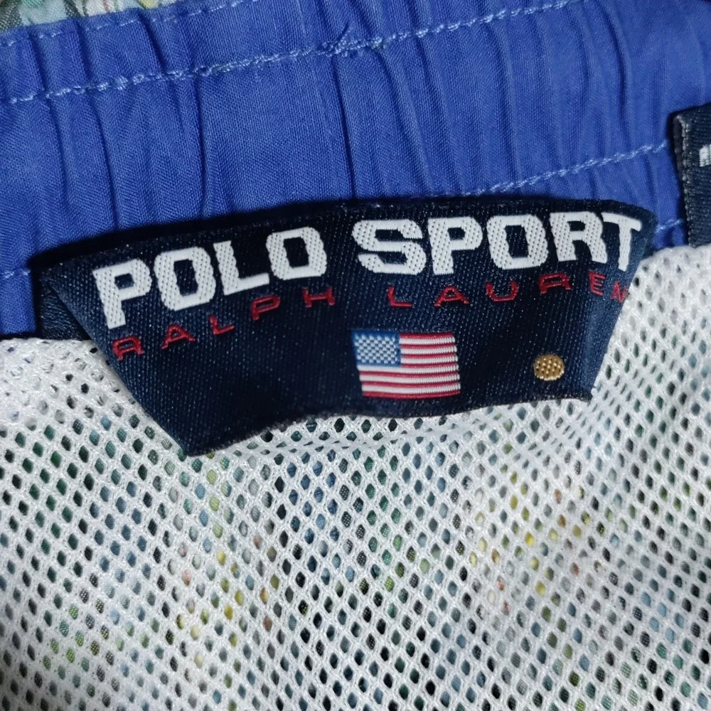 Polo Sport Ralph Lauren Plaid Swim Trunks Men's Size XL Blue‎ Green